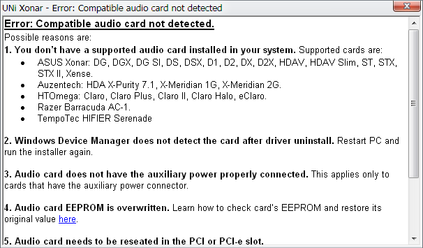 Sound Card Not Detected Vista